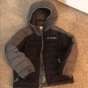 Kids Columbia Black and Gray Hooded Jacket